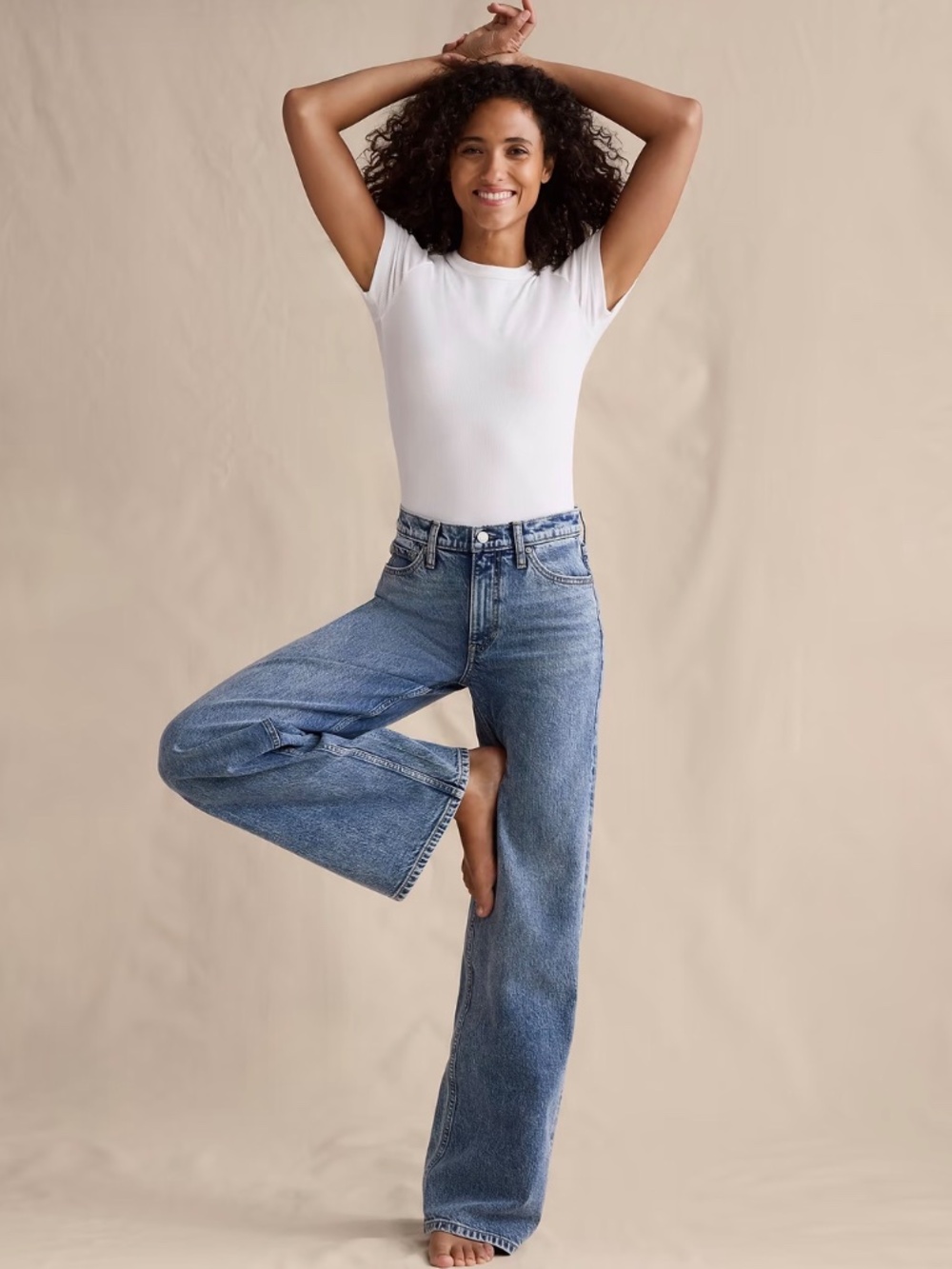 BANANA REPUBLIC THE ICON CLASSIC WIDE-LEG JEAN IN SIZE 30L NWT 160$ MRSP - Picture 5 of 8